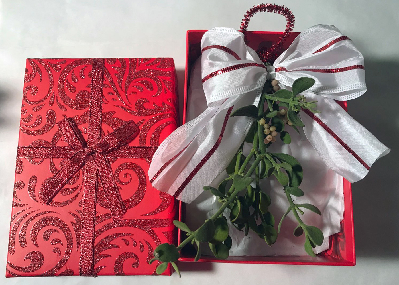Mistletoe and Holly Gift Box